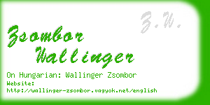 zsombor wallinger business card